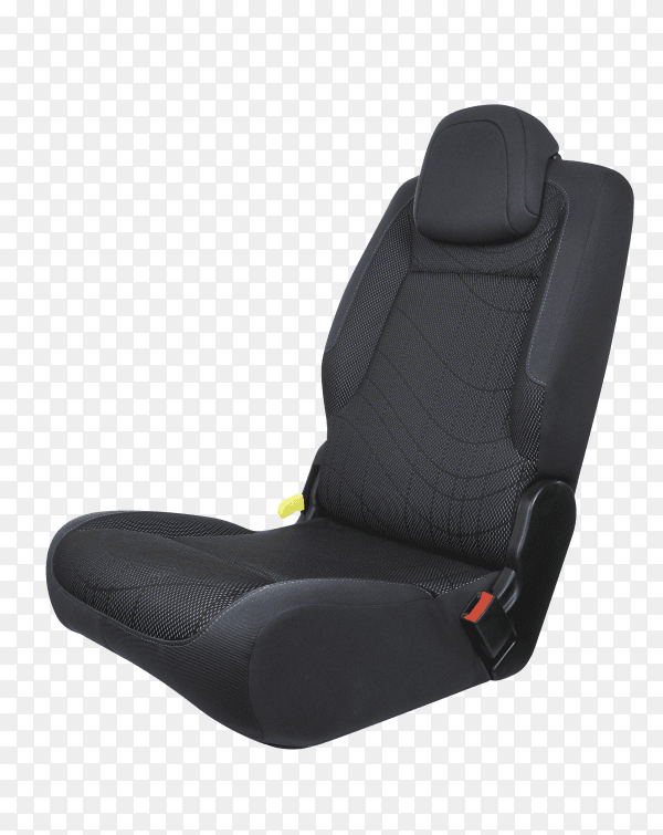 Black car seat on transparent background PNG