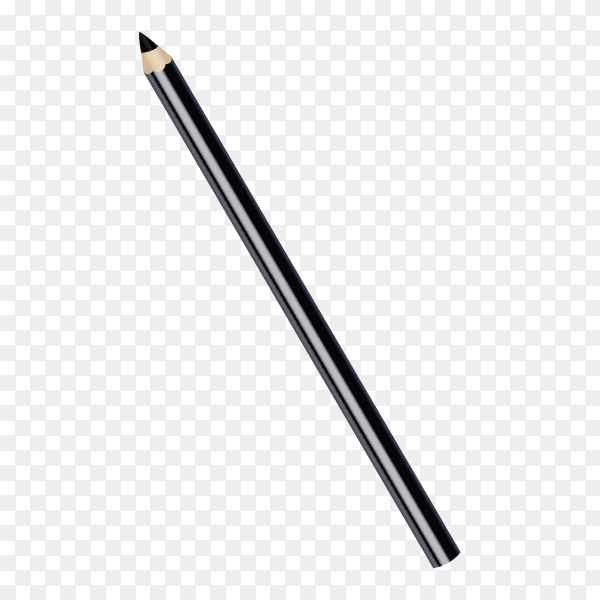 Black pencil for eyes on transparent background PNG