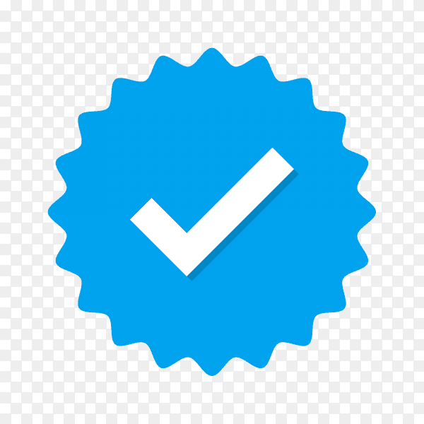 Blue check mark sign illustration on transparent background PNG