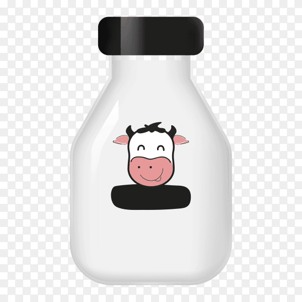 Bottle of milk on transparent background PNG