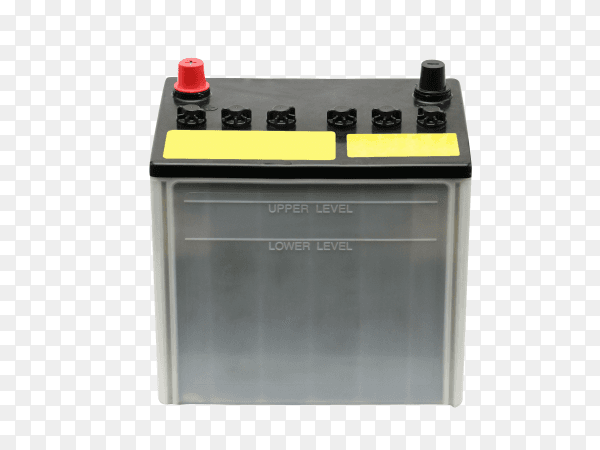 Car battery on transparent background PNG