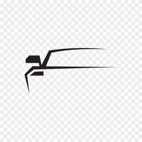 Car silhouette icon on transparent PNG