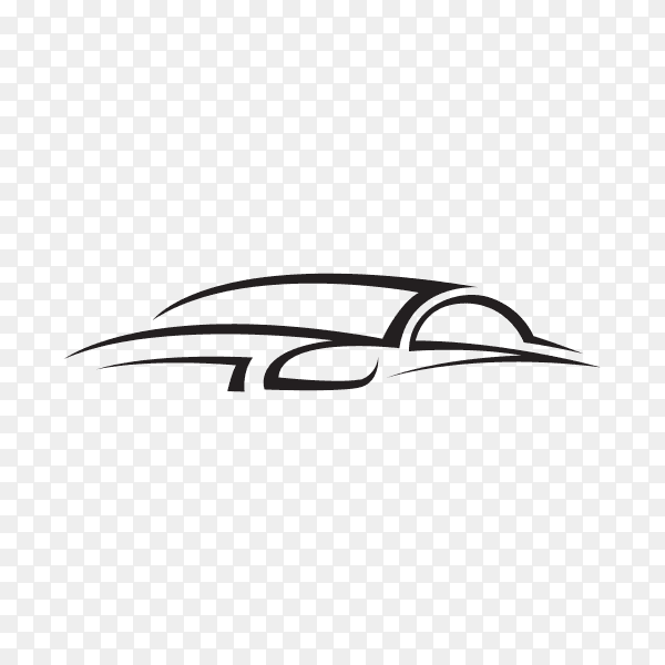 Car silhouette icon on transparent background PNG