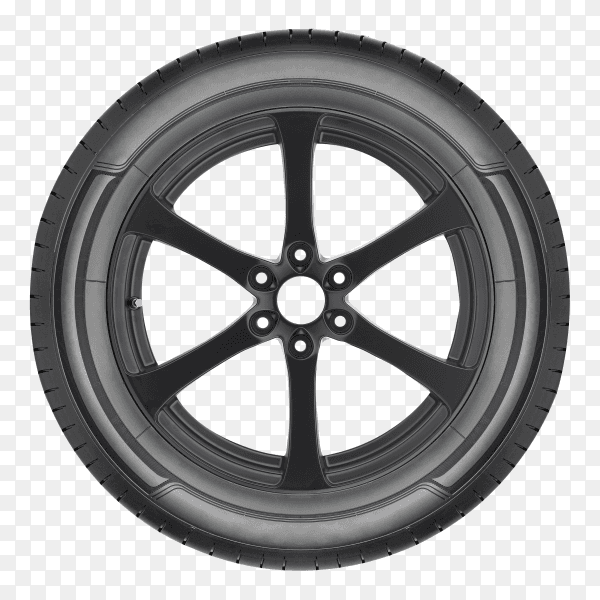 Car wheel on transparent background PNG