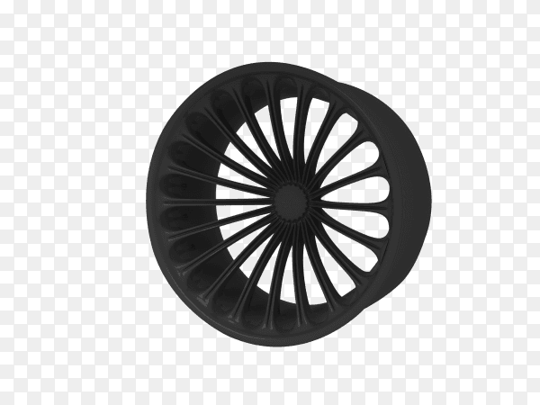 Car wheel rims isolated on transparent background PNG