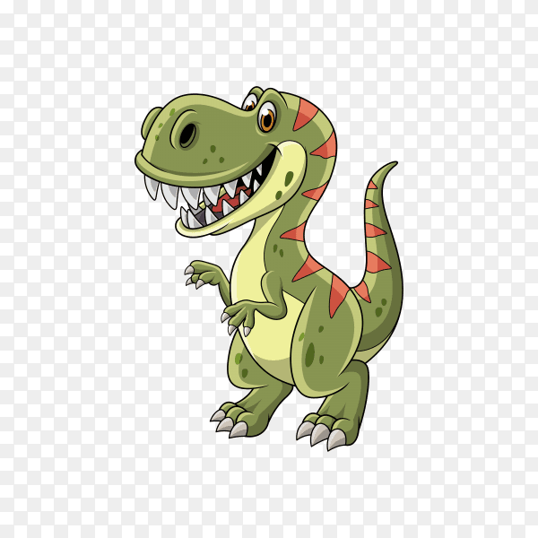 Cartoon dinosaur isolated on transparent background PNG