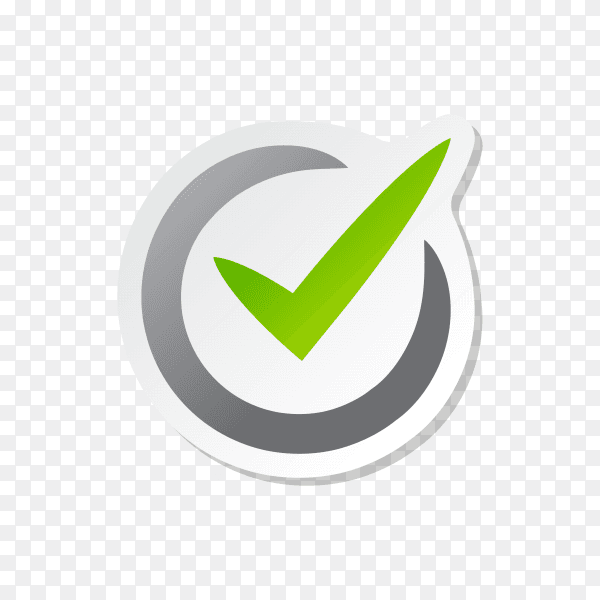 Check Mark Isolated Icon on transparent background PNG