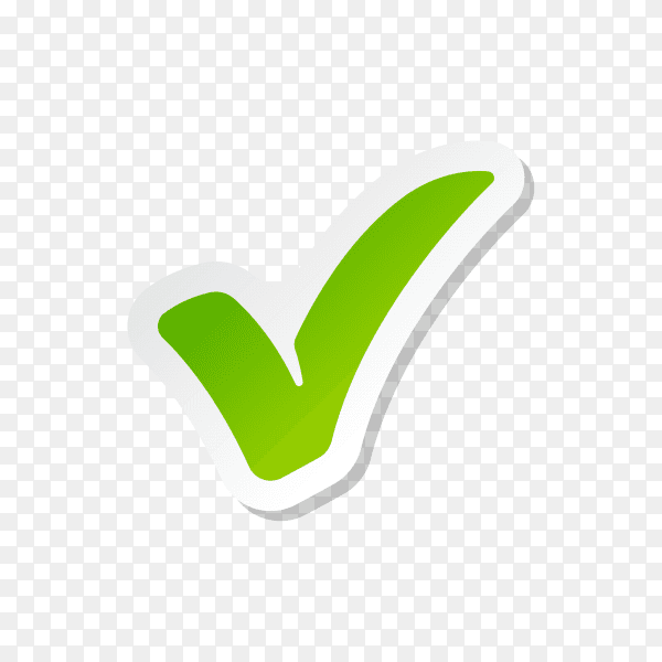 Check Mark Isolated Icon premium vector PNG