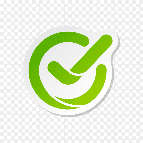 Check mark buttons icon symbol on transparent background PNG