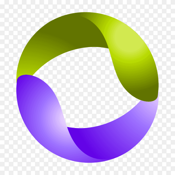 Colorful Abstract Circle Logo on transparent background PNG