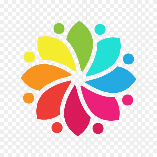 Colorful Modern logo design template on transparent background PNG