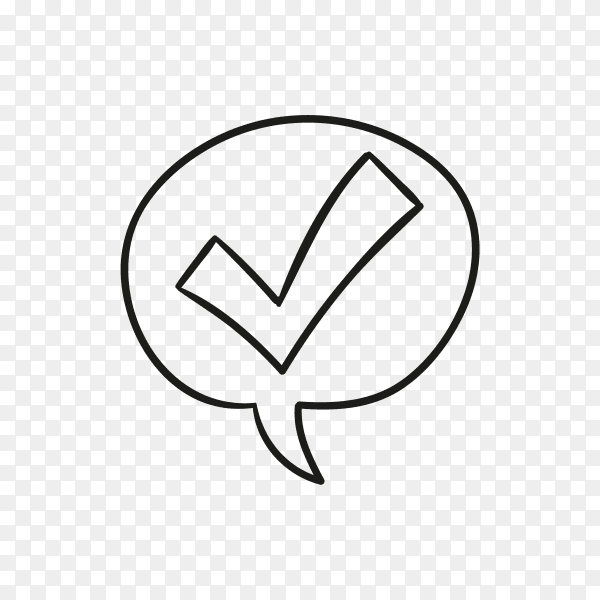 Correct Icon isolated on transparent background PNG