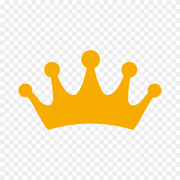 Crown icon design on transparent background PNG