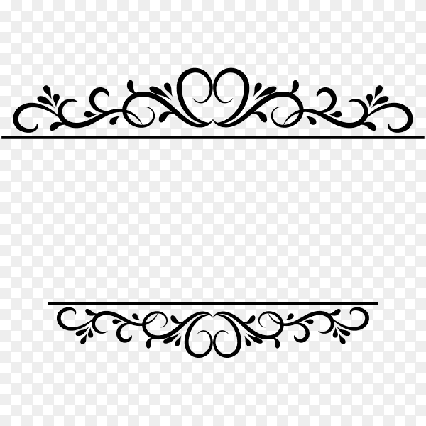 Decoration design elements with page decor and crown Clipart PNG