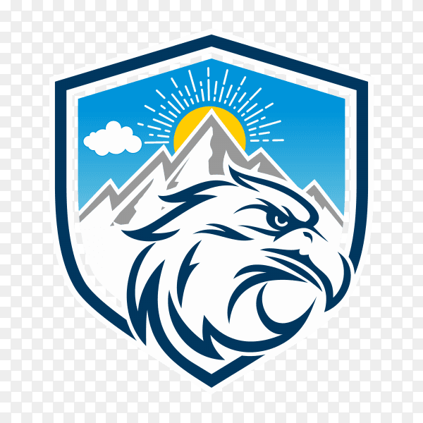 Eagle logo design template on transparent background PNG