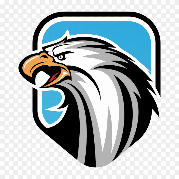 Eagle shield logo on transparent background PNG
