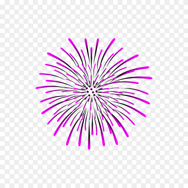 Firework multiple color on transparent background PNG