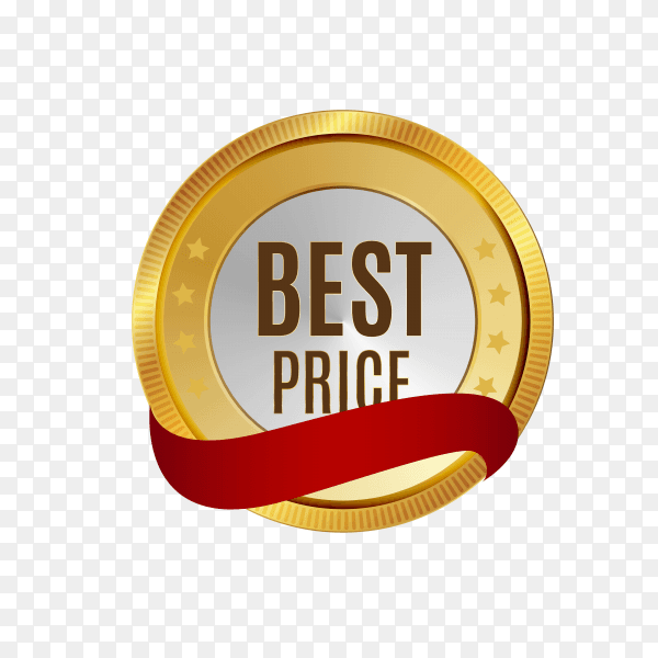 Gloss best price icon isolated on transparent background PNG