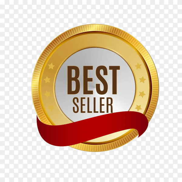 Gloss best seller icon isolated on transparent background PNG