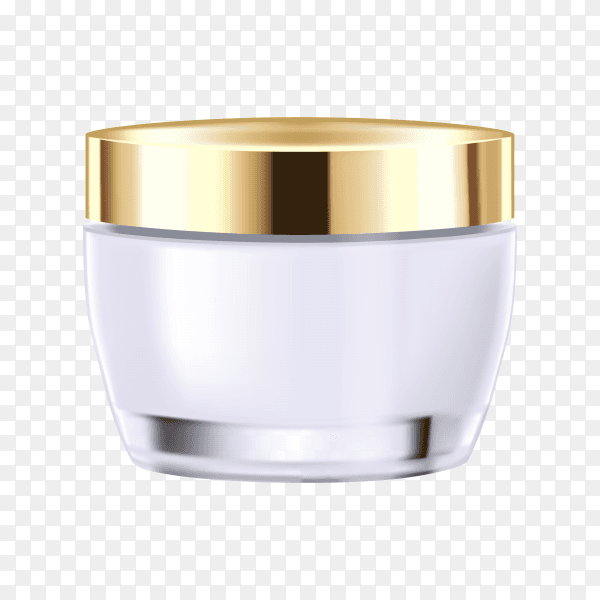 Gold cosmetic bottle premium vector PNG