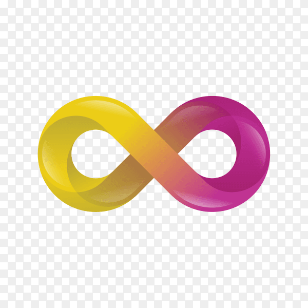 Gradient infinity logo modern concept on transparent background PNG