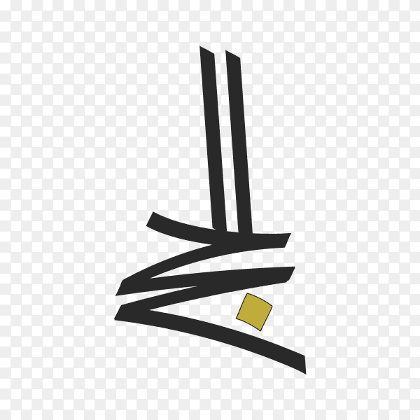 Hajj Greeting in Arabic Calligraphy art Premium vector PNG