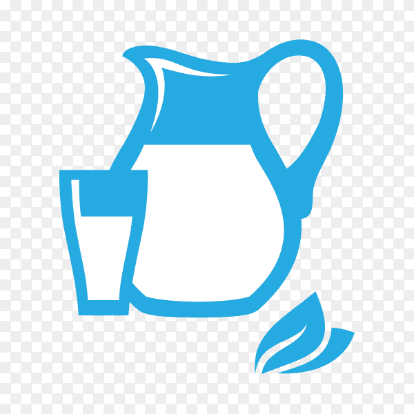 Hand drawn Glass bottle of milk and cup on transparent background PNG