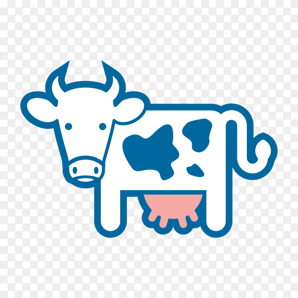 Hand drawn cartoon cow premium vector PNG