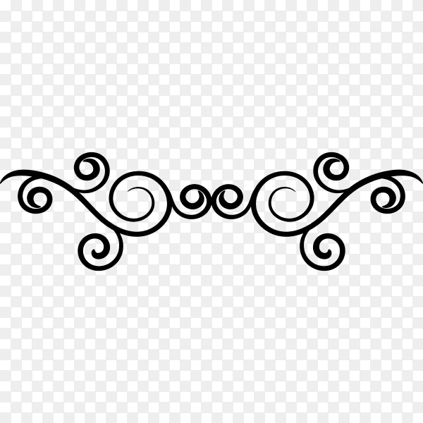 Hand drawn floral ornament Clipart PNG