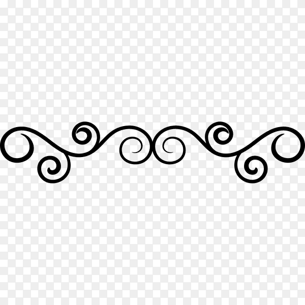 Hand drawn floral ornament isolated premium vector PNG