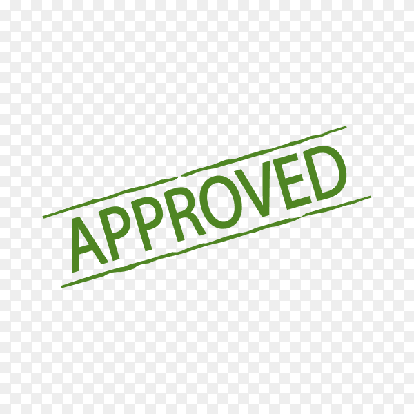 Illustration of Approved stamp premium vector PNG