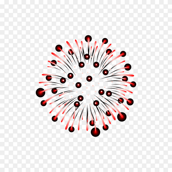 Illustration of Firework multiple color on transparent background PNG