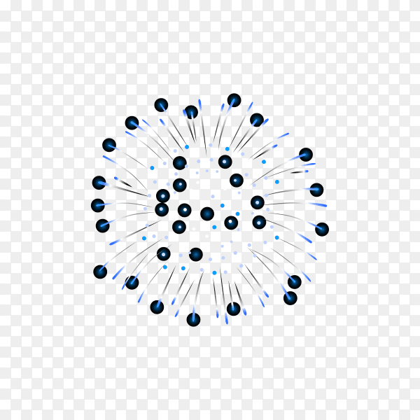 Illustration of Firework multiple color premium vector PNG