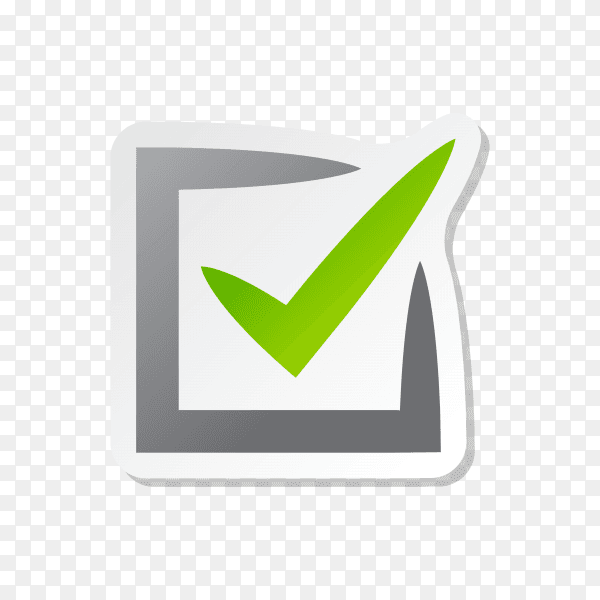 Illustration of check mark icon in square premium vector PNG
