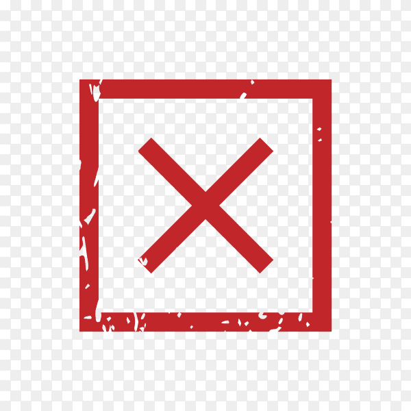 Illustration of cross mark on transparent background PNG