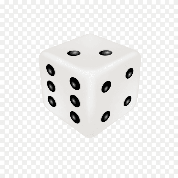 Illustration of dice on transparent background PNG
