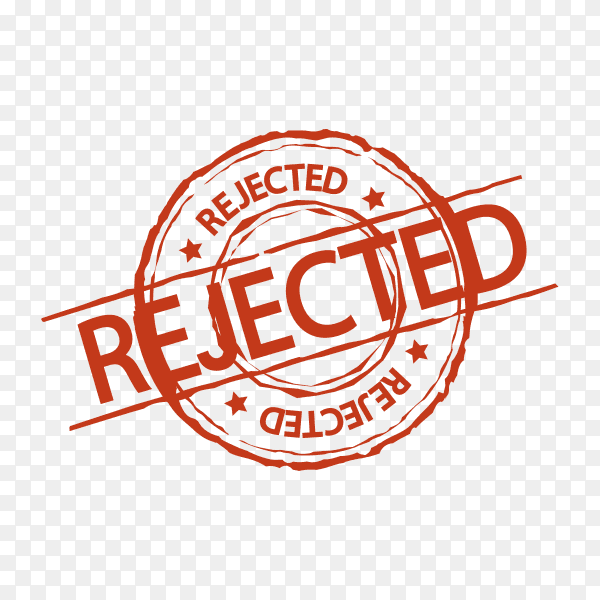 Illustration of rejected stamp premium vector PNG