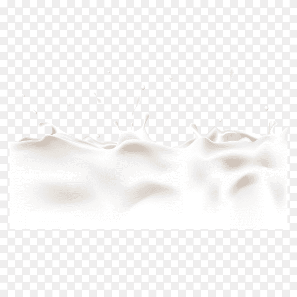 Illustration of splash of vanilla milk on transparent background PNG
