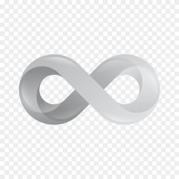 Infinity Symbol Logo on transparent background PNG