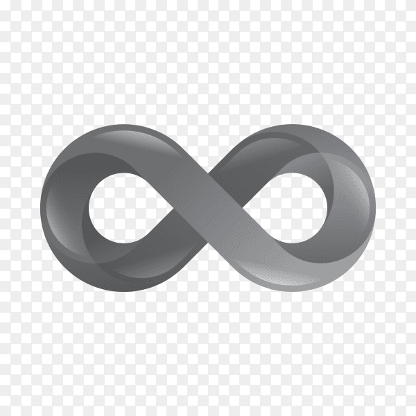 Infinity gradient style premium vector PNG
