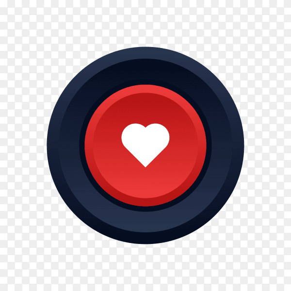 Love button favorite icon on transparent background PNG