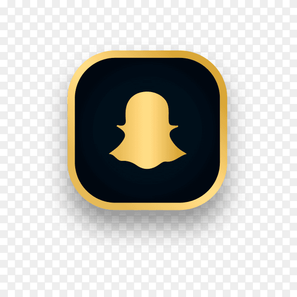 Luxury Snapchat logo design on transparent background PNG