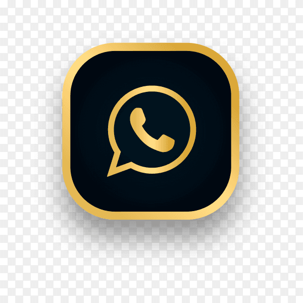 Luxury Whatsapp logo design on transparent background PNG