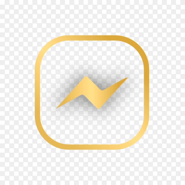 Luxury messenger logo design on transparent background PNG