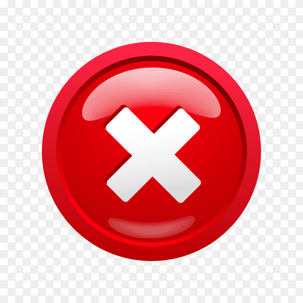 Red cross sign design on transparent background PNG