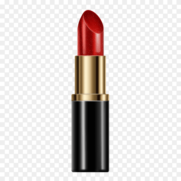 Red lipstick isolated on transparent background PNG