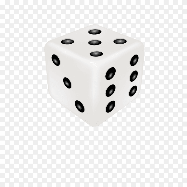 Rolling dice isolated on transparent background PNG
