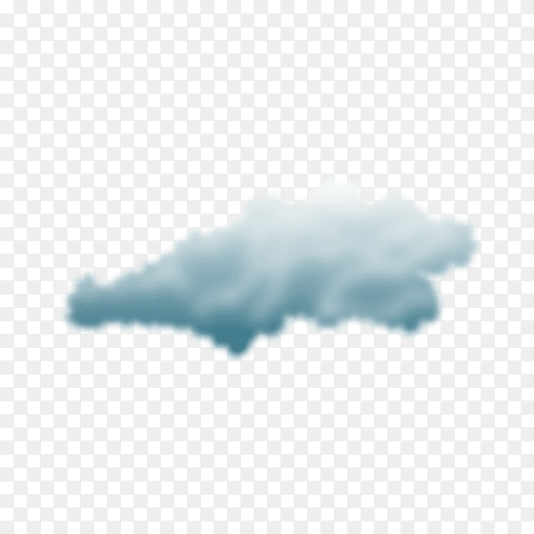 Storm cloud in realistic style on transparent background PNG