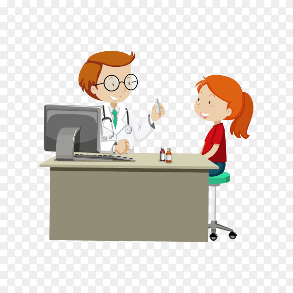 A Doctor Giving Prescribe Medicine illustration on transparent background PNG
