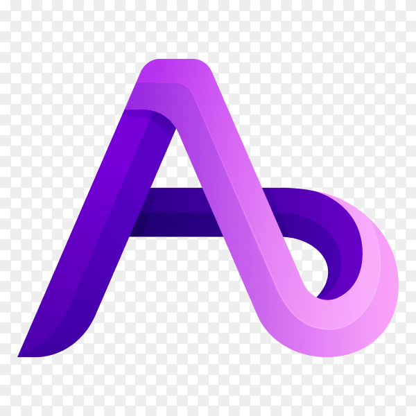 A letter logo template on transparent background PNG